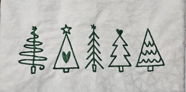 Embroidered Christmas Trees - Image 2