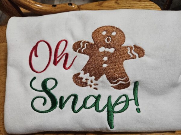 Embroidered Oh Snap Gingerbread Crew - Image 2