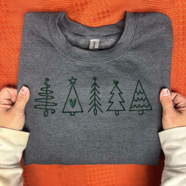 Embroidered Christmas Trees